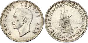 South Africa 5 Shillings 1952 - KM# 41; ... 