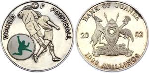 Uganda 1000 Shillings 2002 - Silver; World ... 