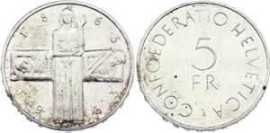 Switzerland 5 Francs 1963 B - KM# 51; ... 