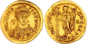 Byzantium Solidus 476 - 491 AD - Gold 4,27 ... 