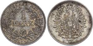 Germany - Empire 1 Mark 1874 B - KM# 7; ... 