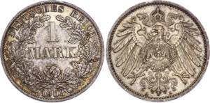 Germany - Empire 1 Mark 1903 A - KM# 14; ... 
