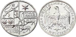 Germany - Weimar Republic 3 Reichsmark 1927 ... 