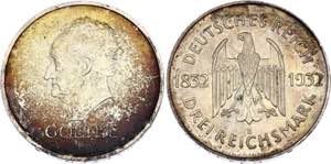 Germany - Weimar Republic 3 Reichsmark 1932 ... 