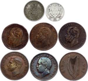 World Lot of 8 Coins 1863 - 1951 - With ... 