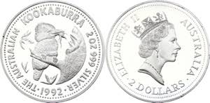 Australia 2 Dollars 1992 - KM# 227; Silver ... 
