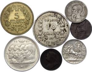Europe Lot of 7 Coins 1901 - 1951 - With ... 