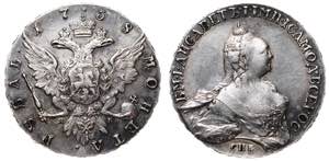 Russia 1 Rouble 1758 ... 