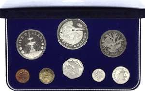 Barbados Set of 8 Coins 1973 - KM# PS1; KM# ... 