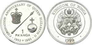 Tonga 1 Paanga 1993 - KM# 144; Silver ... 