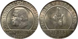 Germany - Weimar Republic 3 Reichsmark 1929 ... 
