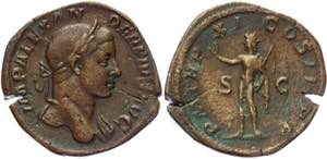 Roman Empire Sestertius 232 AD, Alexander ... 