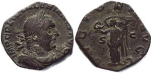 Roman Empire Sestertius 253 - 260 AD, ... 