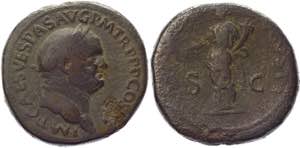 Roman Empire Sestertius 71 AD, Vespasian - ... 