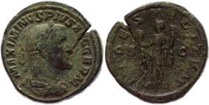 Roman Empire Sestertius 235 AD, Maximinus I ... 