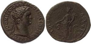 Roman Empire Dupondius 92 - 94 AD, Domitian ... 