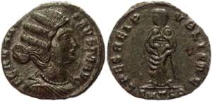 Roman Empire AE Follis 326 - 328 AD, Fausta ... 