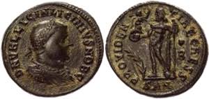 Roman Empire Follis 318 - 320 AD, Licinius ... 