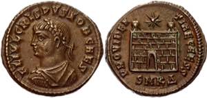 Roman Empire Follis 324 - 325 AD, Crispus - ... 