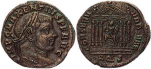 Roman Empire Follis 307 AD, Maxentius - RIC ... 