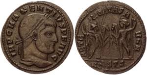 Roman Empire Follis 309 - 312 AD, Maxentius ... 