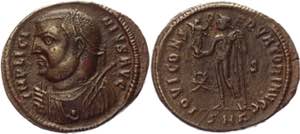 Roman Empire Follis 317 - 320 AD, Licinius - ... 