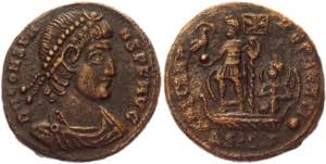 Roman Empire Follis 348 - 350 AD, Constans - ... 