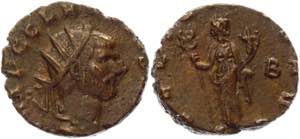 Roman Empire AE Antoninianus 268 - 269 AD ... 
