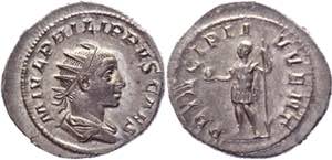 Roman Empire Antoninianus 246 AD, Philip II ... 