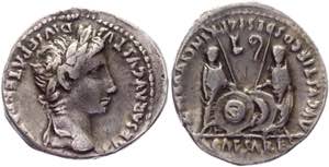 Roman Republic Denarius 1 - 4 AD - RIC 207; ... 