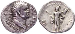 Roman Empire Denarius 78 AD, Vespasian - RIC ... 