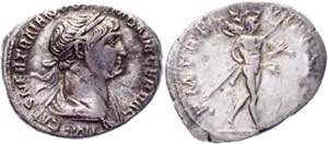Roman Empire Denarius 101 - 102 AD, Trajan - ... 
