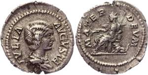 Roman Empire Denarius 196 - 211 AD, Julia ... 