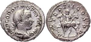 Roman Empire Denarius 240 AD, Gordian III - ... 