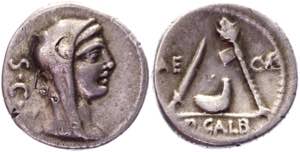 Roman Republic Denarius 69 BC, P. Galba - ... 