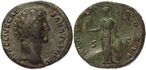 Roman Empire Sestertius 154 - 155 AD, Marcus ... 