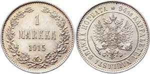 Russia - Finland 1 Markka 1915 S - KM# 3.2; ... 