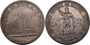 Belgium 50 Franc 1935 - KM# 106, Schön# 71; ... 