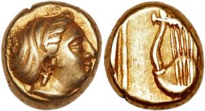 Ancient Greece Lesbos Mytilene EL Hekte 412 ... 