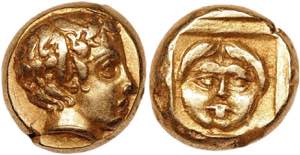 Ancient Greece Lesbos Mytilene EL Hekte 454 ... 