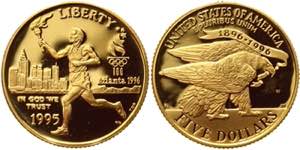 United States 5 Dollars 1995 W - KM# 265; ... 