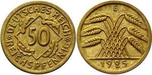 Germany - Weimar Republic 50 Reichspfennig ... 