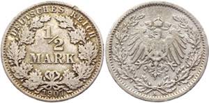 Germany - Empire 1/2 Mark 1907 A - KM# 17; ... 