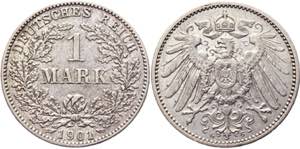 Germany - Empire 1 Mark 1901 G - KM# 14; ... 