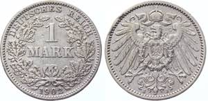 Germany - Empire 1 Mark 1902 J - KM# 14; ... 