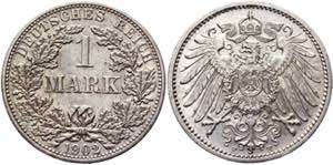 Germany - Empire 1 Mark 1902 F - KM# 14; ... 