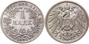 Germany - Empire 1 Mark 1903 G - KM# 14; ... 