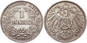 Germany - Empire 1 Mark 1904 J - KM# 14; ... 