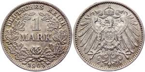 Germany - Empire 1 Mark 1905 E - KM# 14; ... 