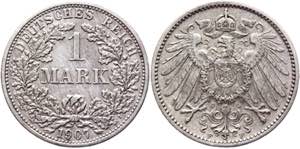 Germany - Empire 1 Mark 1907 F - KM# 14; ... 
